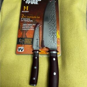 Forged in fire 2-Piece Chef Knife Set 8”chef 3.5” paring